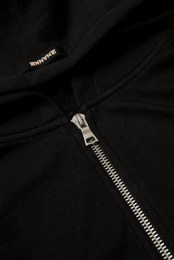 Fate Heavyweight Fleece Double Zip Hoodie - Black