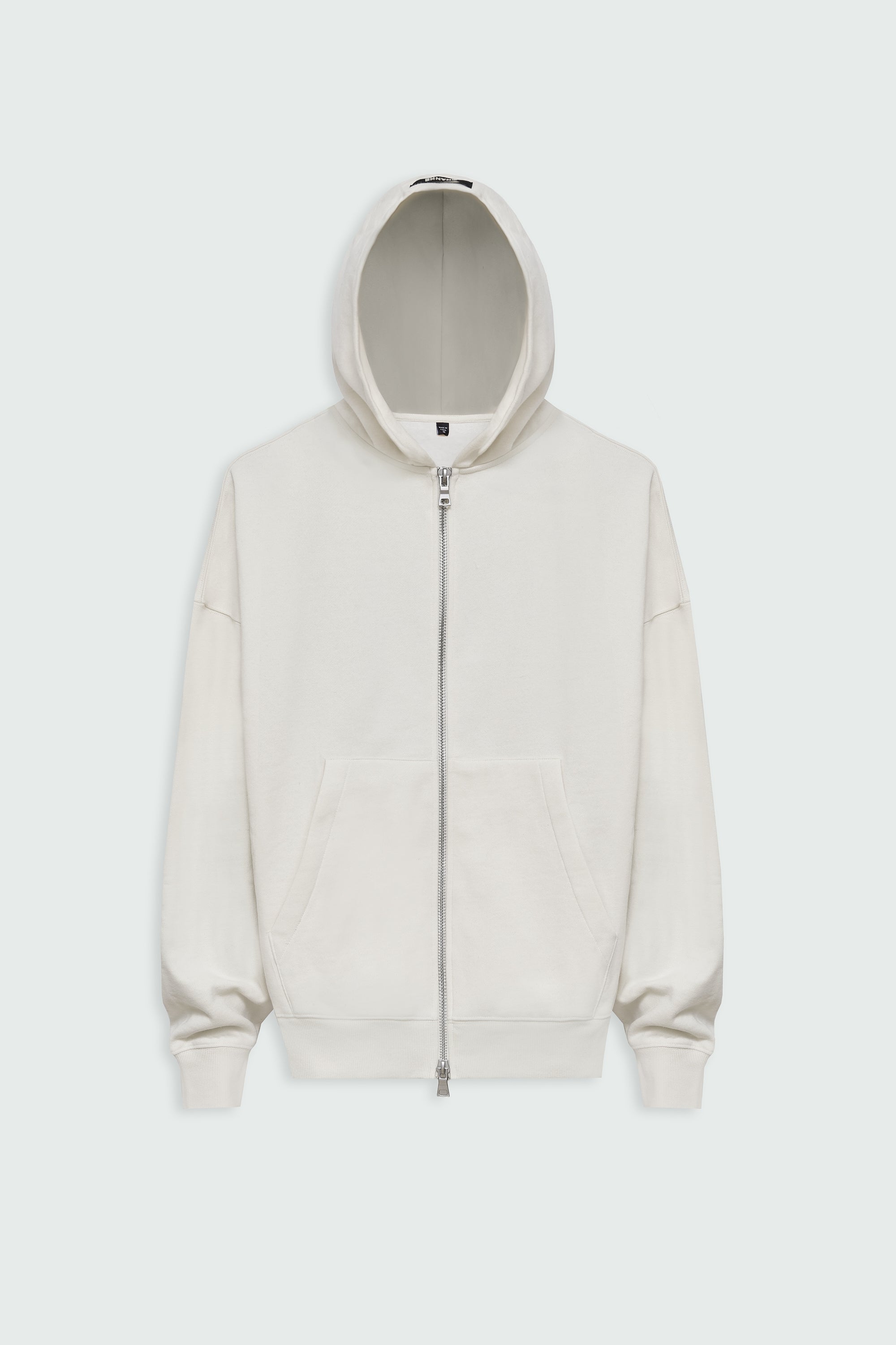 Fate Heavyweight Fleece Double Zip Hoodie - Cream