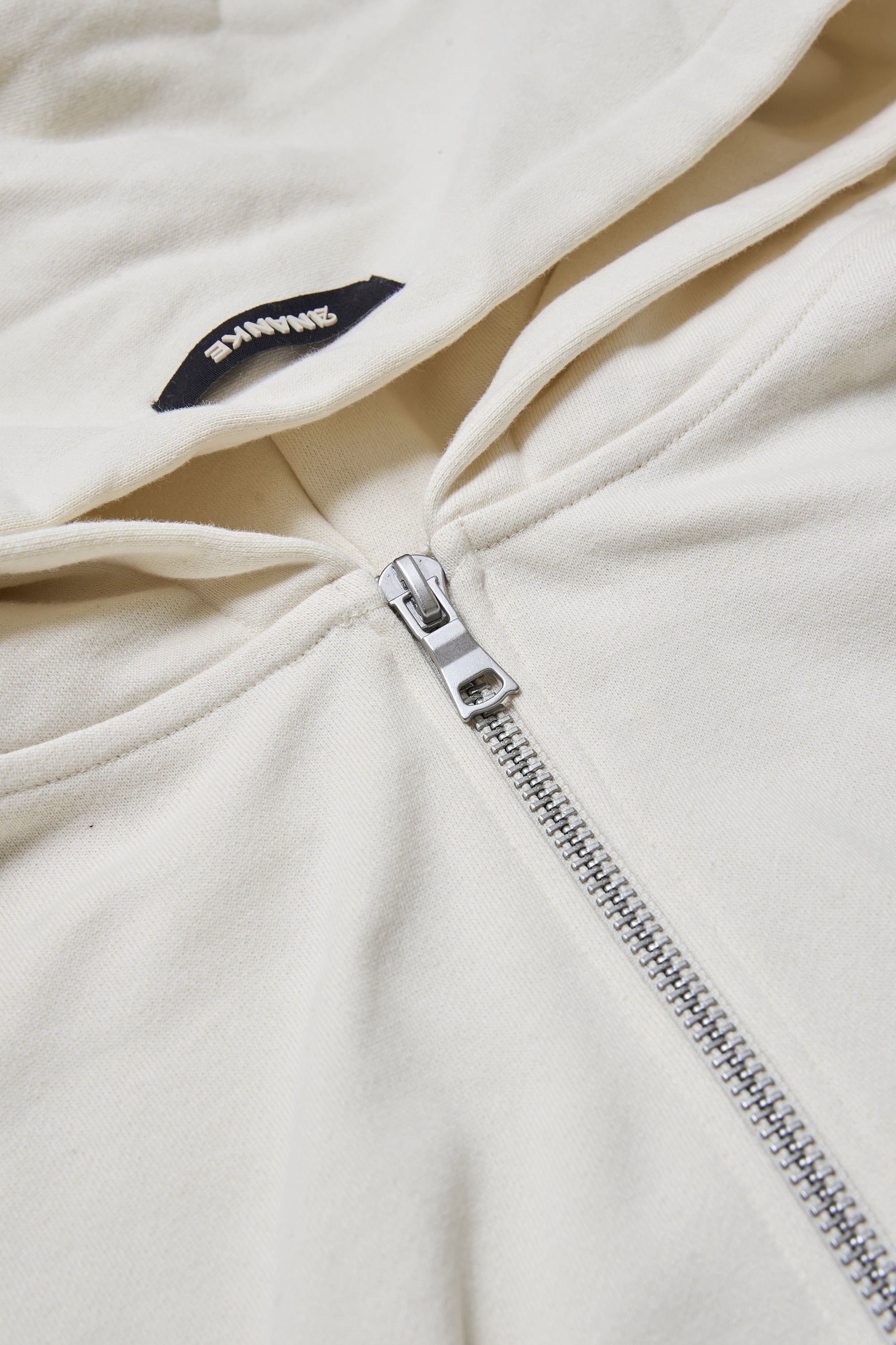 Fate Heavyweight Fleece Double Zip Hoodie - Cream