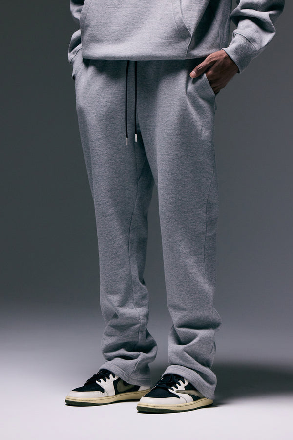 Fate Heavyweight Fleece Straight Leg Sweatpants - Heather Grey